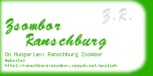 zsombor ranschburg business card